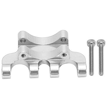 Imagem de Dilwe Truss do eixo traseiro, treliça do eixo traseiro de liga de alumínio Axial Scx24 Upgrades com parafusos para Axial SCX24/90081/C10 1/24 simulado RC carro (prata)