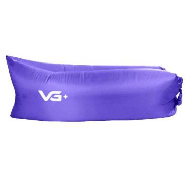 Imagem de Sofá Puff Air Bag Inflável para Camping VG+ Roxo - VG PLUS