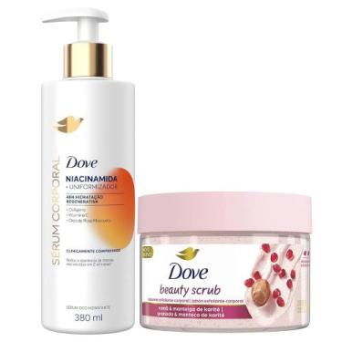 Imagem de Kit Dove Sabonete Esfoliante Beauty Scrub Romã + Sérum Corporal Niacin