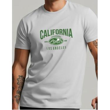 Imagem de Camiseta Masculina California Los Angeles Estampada 100% Algodão Stree