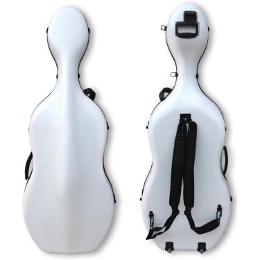 Imagem de Estojo De Violoncelo Rígido 4/4 Tamanho Completo Com Rodas Abs De Aviação Materiais Compostos Caixa De Violoncelo Durável E Resistente Alça Embutida Com Alças Traseir, Dark Green
