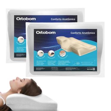 Imagem de 2 Travesseiros Nasa Ortopédico Anatômico Ergonômico Cervical - Ortobom