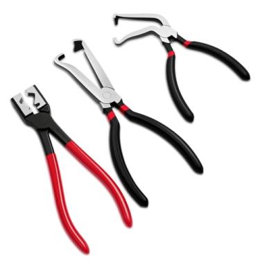 Imagem de 3 peças de alicate de desconexão elétrica, alicate de conector elétrico para carros, kit de ferramentas de remoção de plugue de terminal automotivo, ferramentas de tubulação de clipe de gasolina de