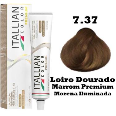 Imagem de Coloração Itallian Premium 60g Louro Dourado Marrom Morena Iluminada 7