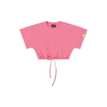 Imagem de Blusa Cropped Básica Infantil Gloss, Rosa, 6