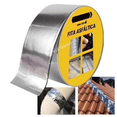 Imagem de Fita Asfáltica Adesiva Veda Telhados e Elimina Goteiras Alta Resistênc