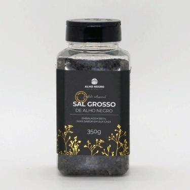 Imagem de Sal Grosso de Alho Negro Artesanal Refil 350g - Alho Negro do Sítio
