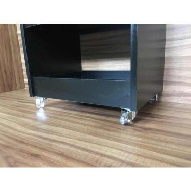 Imagem de Kit Para Salão Carrinho De Apoio P/ Manicure Estética Preto - B&D Arte