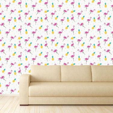 Imagem de Papel de Parede Adesivo - Flamingos - 122ppv - Allodi