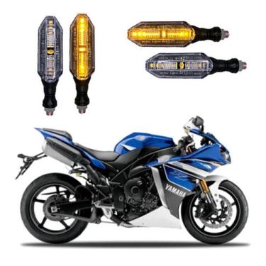 Imagem de KIT 4 Setas Esportivas Pisca de Led Modelo P26 Para Moto FZ1 Ano 2004 