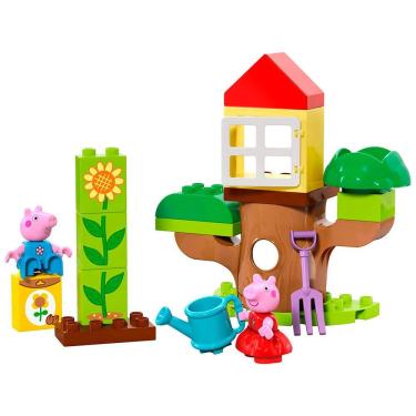 Imagem de Bloco de Montar - Duplo - Jardim e casa na árvore da Peppa Pig - 20 peças - LEGO
