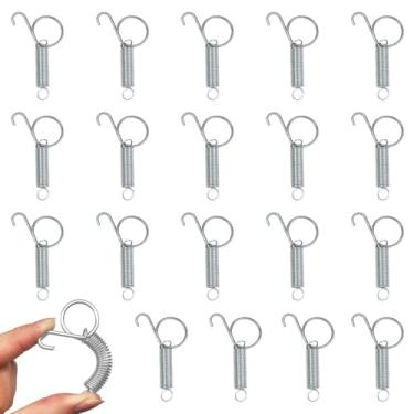 Imagem de Ganchos de mola para porta de gaiola, 20 peças de ganchos de mola para gaiola de coelho, gancho de trava para fixar coelhos, cães, gatos, papagaios, porquinhos-da-índia, portas de pássaros