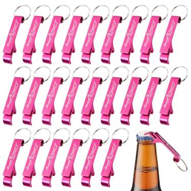 Imagem de Conjunto de presente de conscientização do câncer de mama com 50 peças de fita rosa - abridor de garrafa magnético, lembrancinhas de festa em massa para mulheres, presentes de sobrevivência, eventos