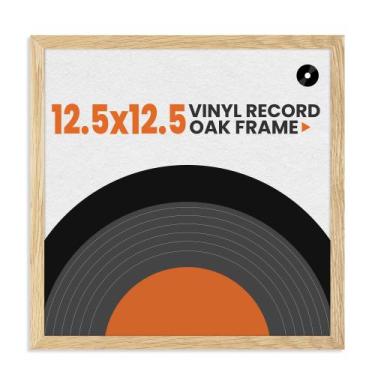 Imagem de Moldura de disco de vinil Venusmiles em madeira de carvalho natural 32