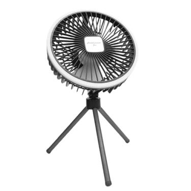 Imagem de Cryfokt Ventilador de Acampamento, Ventilador de Resfriamento de Velocidade Ajustável Retrátil Com Suporte para Barraca para Barraca