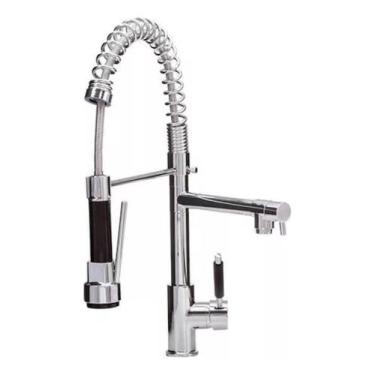 Imagem de Torneira Cozinha Monocomando Flexível Bancada Gourmet Pia Acabamento B