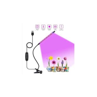 Imagem de Grow Light UV LED 10W com temporizador para plantas de interior - Ligh