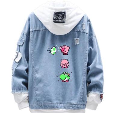 Imagem de Jaqueta jeans, estilo casual, design criativo, Kirby Egg Cute - SANMU