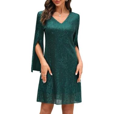 Imagem de Vestido COOAN, coquetel para convidados de casamento e lantejoulas for