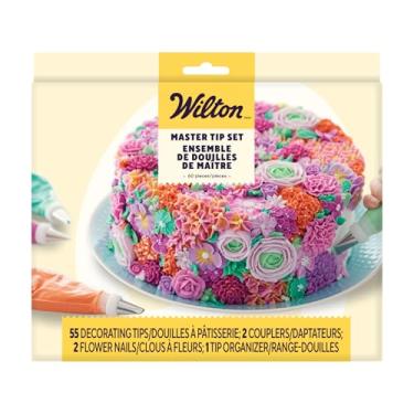 Imagem de Kit de bicos de confeitar Wilton, 55 peças, roxo/branco