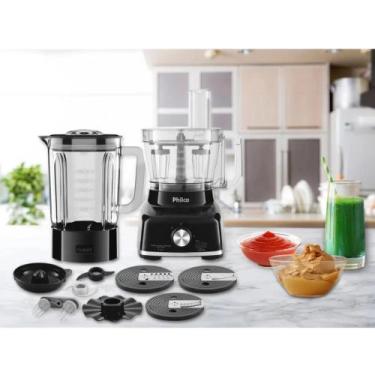 Imagem de Multiprocessador Philco 9 Em 1 Glass/ Copo de Vidro Turbo Preto 1700w,
