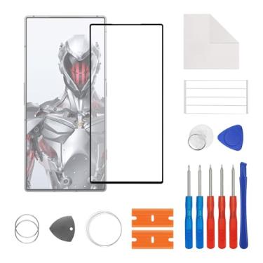 Imagem de SwarKing Substituição da tela de vidro da lente externa frontal para ZTE Nubia Red Magic 8 pro com kit de ferramentas de reparo gratuito (sem toque LCD e digitalizador)