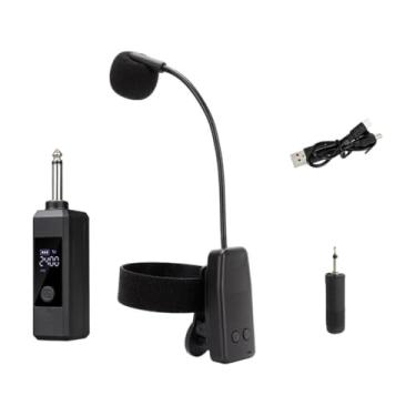 Imagem de Vaveren Instrumento musical microfone plug and play receptor estável saxofone microfone faixa de 30m para concertos de trompete, 1 em 1