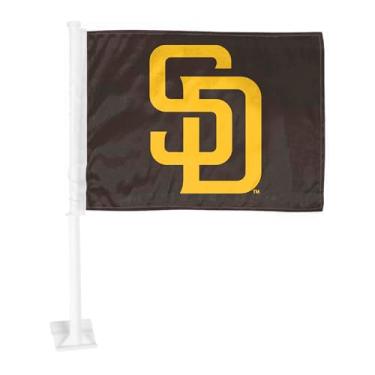 Imagem de FANMATS MLB - Bandeira de carro San Diego Padres grande 1 peça 11" x 14"