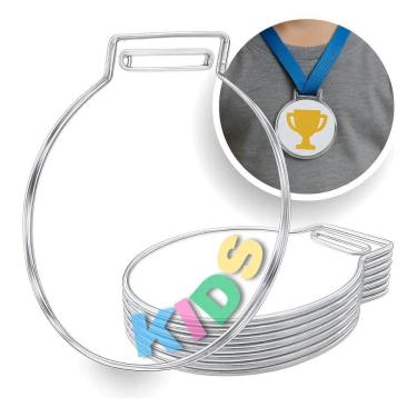 Imagem de 2X Medalha Acrílico Cristal Redonda Kids Kit 100 Un 4Cm 2Mm