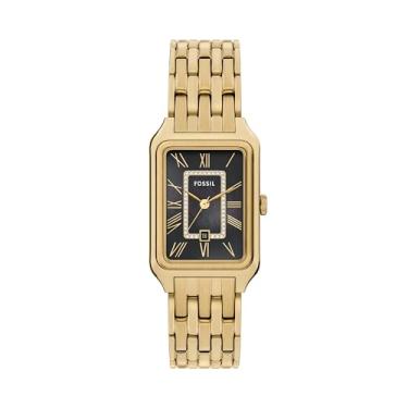 Imagem de Fossil Relógio feminino Raquel de aço inoxidável dourado com três ponteiros (modelo: ES5417)