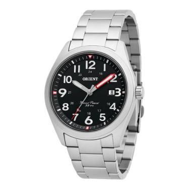 Imagem de Relógio Masculino Orient Preto Aço Inoxidável Original Resistente à Ág