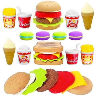 Imagem de Brinquedo de Comidinha Infantil Fast Food Monta e Desmonta Fast Food C