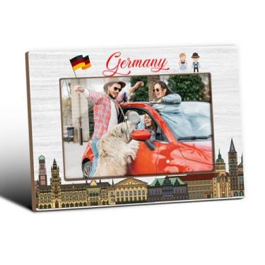 Imagem de Moldura de foto da Alemanha, lembranças da Alemanha, molduras de mesa para casamento, aniversário, férias de lua de mel, presentes para amigos e casais, suprimentos decorativos de mesa para sala de