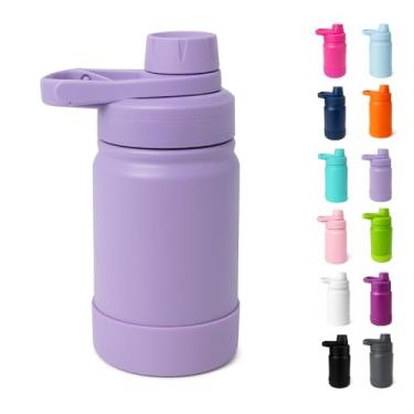 Imagem de Garrafa Térmica Infantil 350ml com Bico Antivazamento e Alça de Transporte (Lilás)