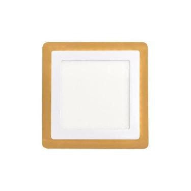 Imagem de Plafon Led Dual Color 12W+4W Embutir Quadrado