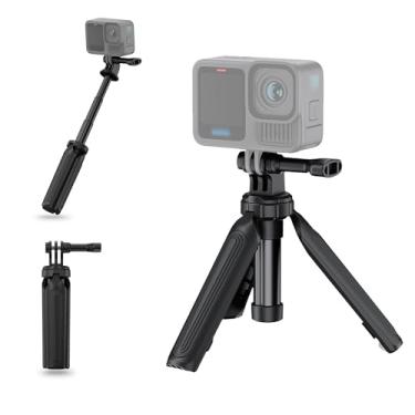 Imagem de JJC Tripé extensível portátil para GoPro Hero 13 12 11 10 DJI Action 5 Pro 4 3 Pocket 3 Insta360 X5 X4 Ace Pro 2 AKASO
