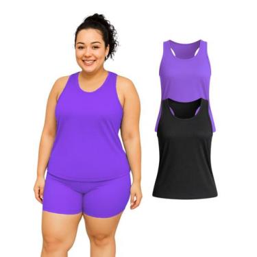 Imagem de Kit 2 Regata Nadador Dryfit Fitness Academia Plus Size - Ast Store, G3