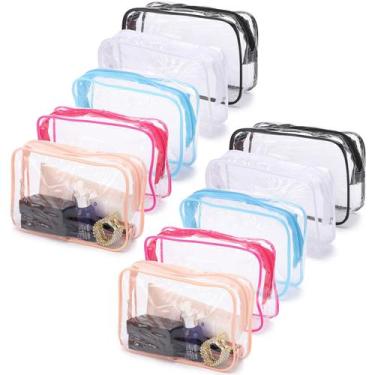 Imagem de Sacos de cosméticos Tbestmax Clear Portable Waterproof 10 unidades