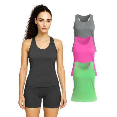 Imagem de Kit 3 Regata Nadador Dryfit Fitness Academia Cores Sortidas - Ast Stor