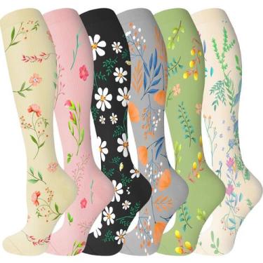 Imagem de Meias de compressão de bropite de Halloween para mulheres e homens, 6 