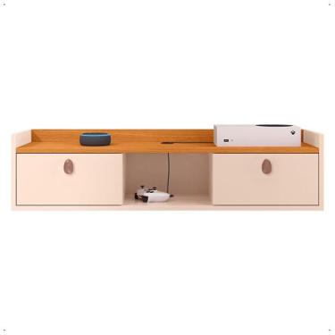 Imagem de Rack Home Suspenso Vegas Com 2 Portas e Nicho Para Quarto Sala Moderno