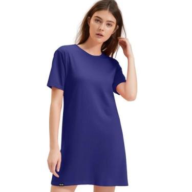 Imagem de Vestido Básico Liso Manguinha Boston Malha Comfort - Slim Fitness, Mar