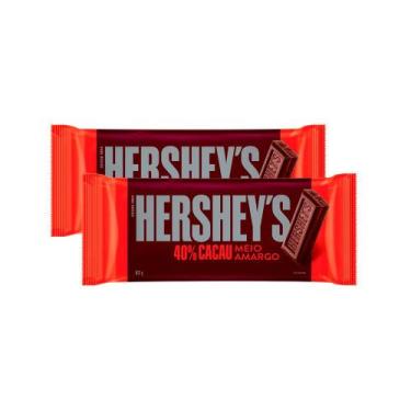 Imagem de Kit 2 Chocolate Hershey's Meio Amargo 82g - Hersheys