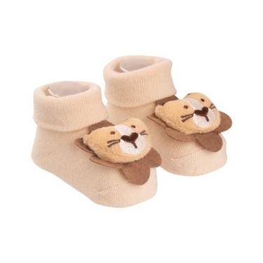 Imagem de Meia Sapatinho Bichinho com Chocalho Pimpolho RN Menino, 04