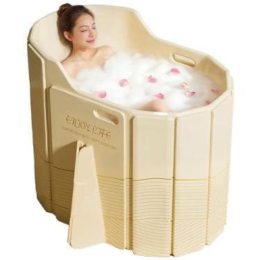 Imagem de Banheira dobrável para adultos, grande, dobrável, banheira portátil para banheiro, banheira de spa dobrável para chuveiro, ideal para espaços pequenos - banheiras dobráveis rápidas e sem esforço