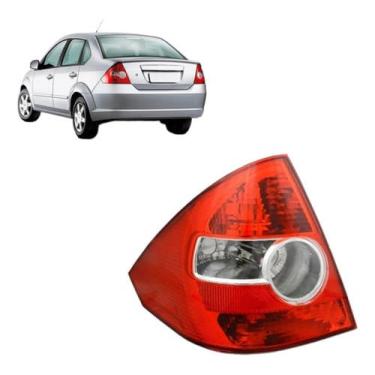 Imagem de Compatível com Fiesta Sedan 03/09 lanterna traseira direita bicolor automotiva, reposição com encaixe ajustado, acabamento resistente, iluminação segura e instalação confiável para manutenção veicular