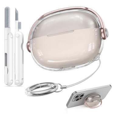 Imagem de Wowwat Capa SHOKZ OpenDots ONE, capas com trava de segurança para SHOKZ OpenDots One's com kit de limpeza, homens para mulheres com chaveiro (ouro rosa)