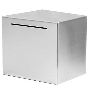 Imagem de Caixa de poupança, cofrinho seguro feito de aço inoxidável, cofre para crianças,