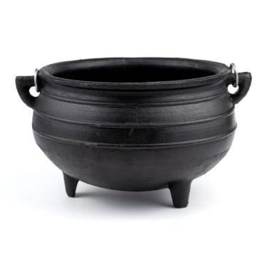 Imagem de Caldeirão Wicca da Bruxa de Ferro Tripé Alça N.4 1,6 Litros