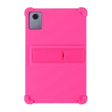 Imagem de QYiiD Capa para Lenovo Tab K11 Plus 11,45 polegadas (modelo TB352FU) 2024, capa protetora de borracha macia à prova de choque de silicone leve para crianças para Lenovo Tab K11 Plus, rosa